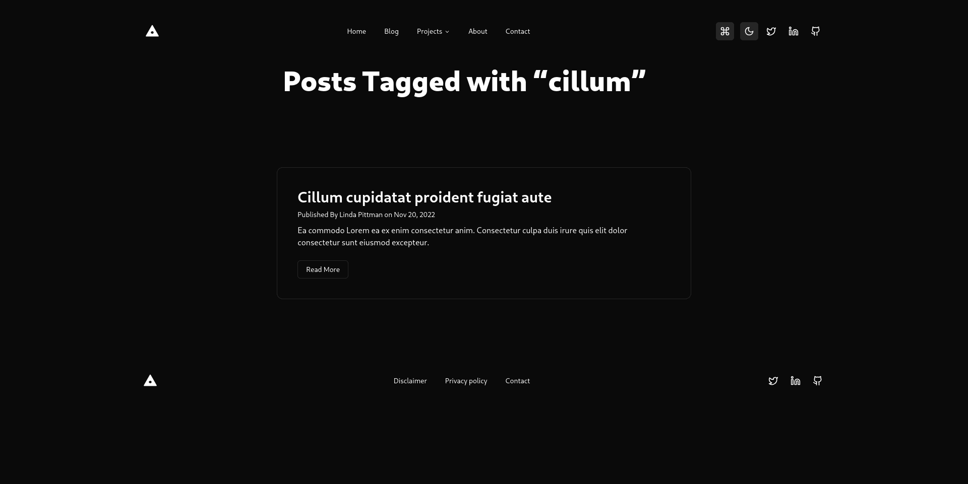 Tags Page